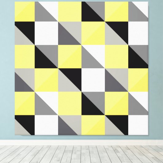 Abstracte mozaïekcanvas afdrukken (Insitu (Houten vloer))