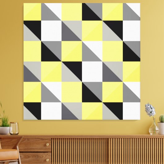 Abstracte mozaïekcanvas afdrukken (Insitu (Woonkamer))