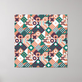 Abstracte mozaïekcanvas afdrukken