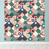 Abstracte mozaïekcanvas afdrukken (Insitu (Houten vloer))