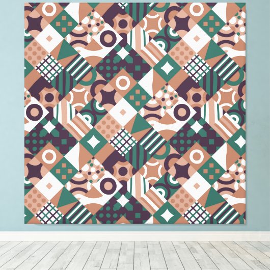 Abstracte mozaïekcanvas afdrukken (Insitu (Houten vloer))