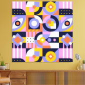 Abstracte mozaïekcanvas afdrukken (Insitu (Woonkamer))