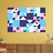 Abstracte mozaïekcanvas afdrukken (Insitu (Woonkamer))