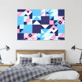 Abstracte mozaïekcanvas afdrukken (Insitu (Slaapkamer))