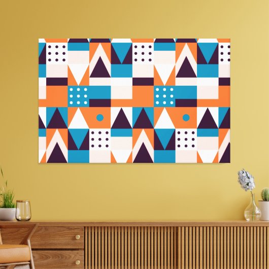 Abstracte mozaïekcanvas afdrukken (Insitu (Woonkamer))