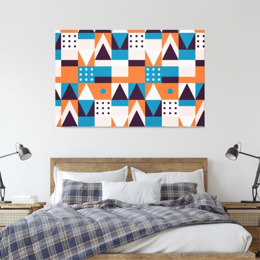 Abstracte mozaïekcanvas afdrukken (Insitu (Slaapkamer))