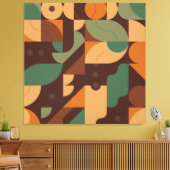 Abstracte mozaïekcanvas afdrukken (Insitu (Woonkamer))
