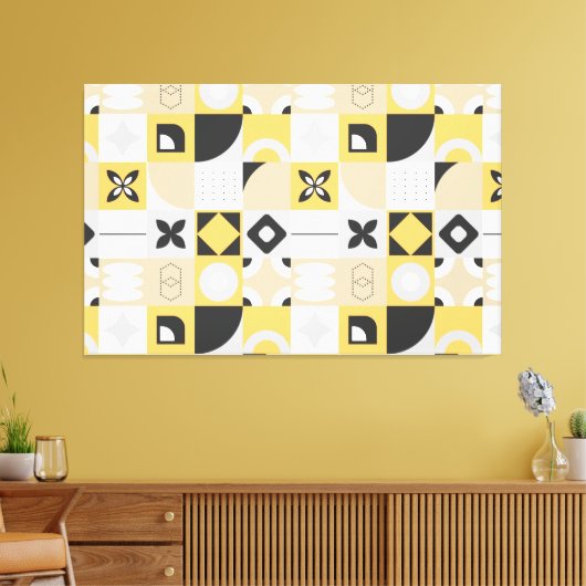 Abstracte mozaïekcanvas afdrukken (Insitu (Woonkamer))