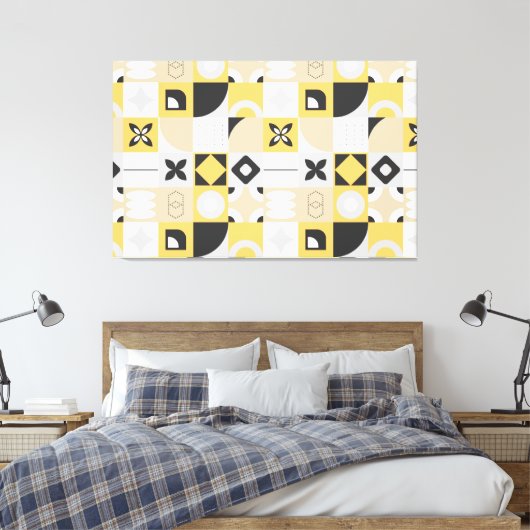 Abstracte mozaïekcanvas afdrukken (Insitu (Slaapkamer))