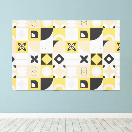 Abstracte mozaïekcanvas afdrukken (Insitu (Houten vloer))