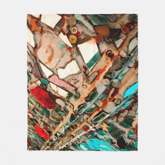 Abstracte mozaïekfoto fleece deken (Voorkant)
