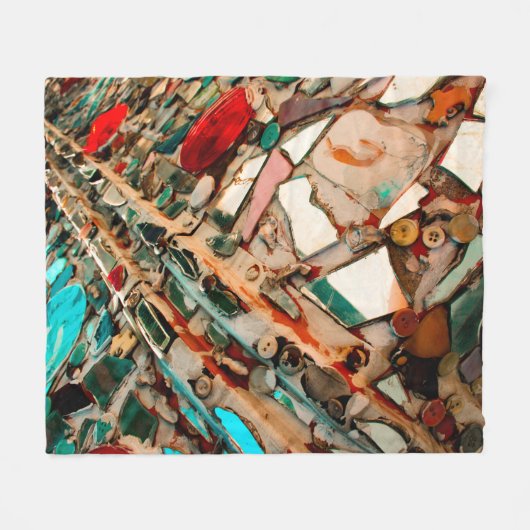 Abstracte mozaïekfoto fleece deken (Voorkant (Horizontaal))