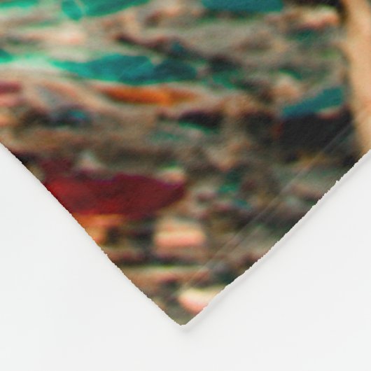 Abstracte mozaïekfoto fleece deken (Hoek)