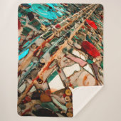 Abstracte mozaïekfoto sherpa deken (Voorkant)