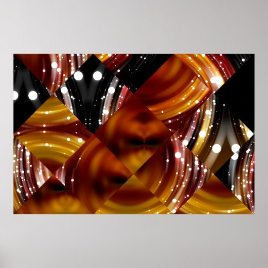 Abstracte mozaïekgeometrische meerkleurige backgro poster (Voorkant)