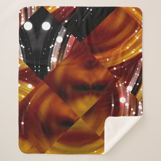 Abstracte mozaïekgeometrische meerkleurige backgro sherpa deken (Voorkant)