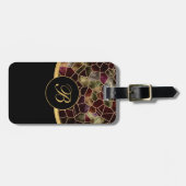 Abstracte mozaïekglas | Personaliseren Bagagelabel (Voorkant horizontaal)