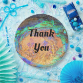 Abstracte mozaïekheldere neonkleur Hartelijk dank Papieren Bordje (Feest)