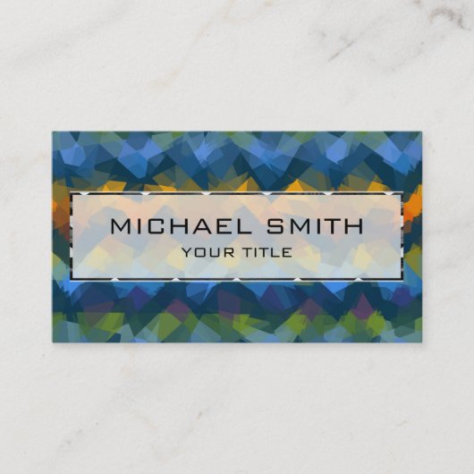 Abstracte mozaïekkunst #25 visitekaartje (Voorkant)