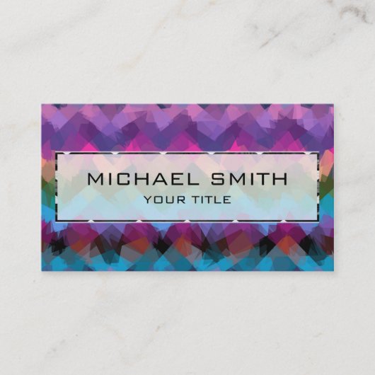 Abstracte mozaïekkunst 2 visitekaartje (Voorkant)