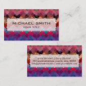 Abstracte mozaïekkunst 3 visitekaartje (Voorkant / Achterkant)