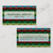 Abstracte mozaïekkunst 5 visitekaartje (Voorkant / Achterkant)