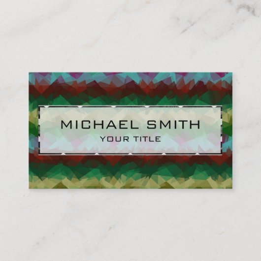 Abstracte mozaïekkunst 5 visitekaartje (Voorkant)