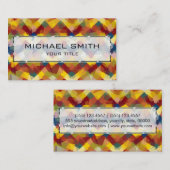 Abstracte mozaïekkunst 7 visitekaartje (Voorkant / Achterkant)