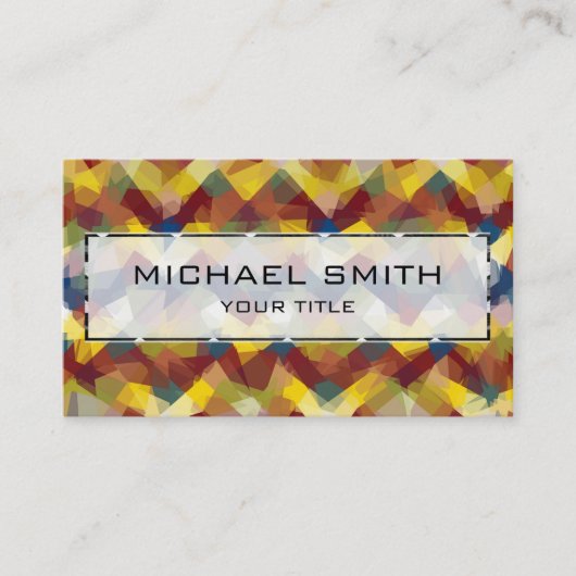 Abstracte mozaïekkunst 7 visitekaartje (Voorkant)