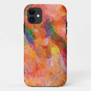 Abstracte mozaïekkunst   Modern geometrisch patroo iPhone 11 Hoesje