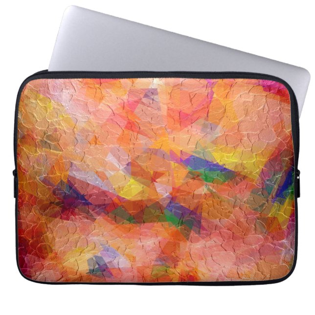 Abstracte mozaïekkunst | Modern geometrisch patroo Laptop Sleeve (Voorkant)