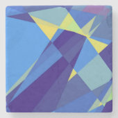 Abstracte mozaïekkunst stenen onderzetter (Voorkant)