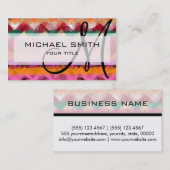 Abstracte mozaïekmonogram voor kunst #30 visitekaartje (Voorkant / Achterkant)