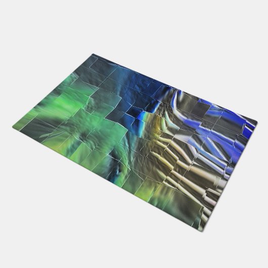 Abstracte mozaïektekening lichtgekerfd en satijn deurmat (Schuin)