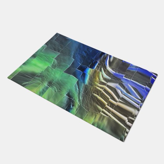 Abstracte mozaïektekening lichtgekerfd en satijn deurmat (Schuin)