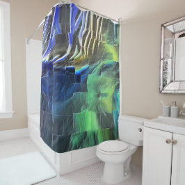 Abstracte mozaïektekening lichtgekerfd en satijn douchegordijn