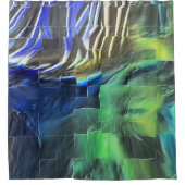 Abstracte mozaïektekening lichtgekerfd en satijn douchegordijn (Voorkant)