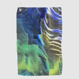 Abstracte mozaïektekening lichtgekerfd en satijn golfhanddoek