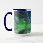 Abstracte mozaïektekening lichtgekerfd en satijn mok (Links)