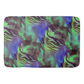 Abstracte mozaïektekening van roestgroen en blauw badmat (Voorkant)