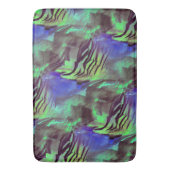 Abstracte mozaïektekening van roestgroen en blauw badmat (Voorkant Verticaal)