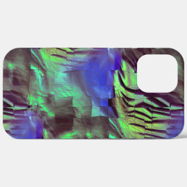 Abstracte mozaïektekening van roestgroen en blauw Case-Mate iPhone case