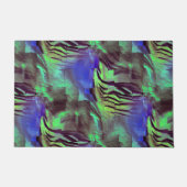 Abstracte mozaïektekening van roestgroen en blauw deurmat (Voorkant)