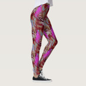 Abstracte mozaïektekening van roestroze en roestvr leggings (Rechts)