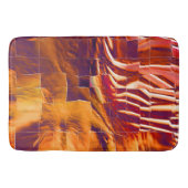 Abstracte mozaïektekening van roodgoudfolie badmat (Voorkant)