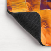 Abstracte mozaïektekening van roodgoudfolie muismat (Hoek)