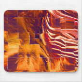 Abstracte mozaïektekening van roodgoudfolie muismat (Voorkant)