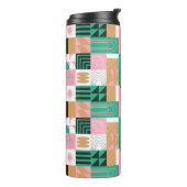 Abstracte mozaïekthermische getumbler thermosbeker (Gedraaid links)