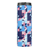 Abstracte mozaïekthermische getumbler thermosbeker (Achterkant)