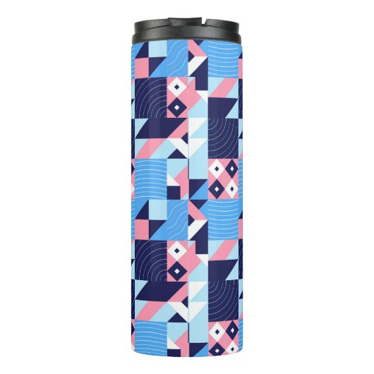 Abstracte mozaïekthermische getumbler thermosbeker (Achterkant)